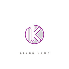 Letter K logo icon design template elements