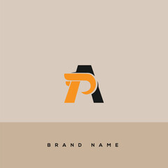 Alphabet letters Initials Monogram logo PA, AP, P and A