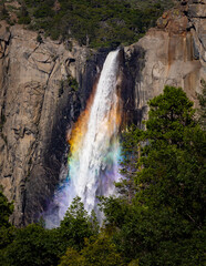 Natural Rainbow Waterfall in Yosemite 