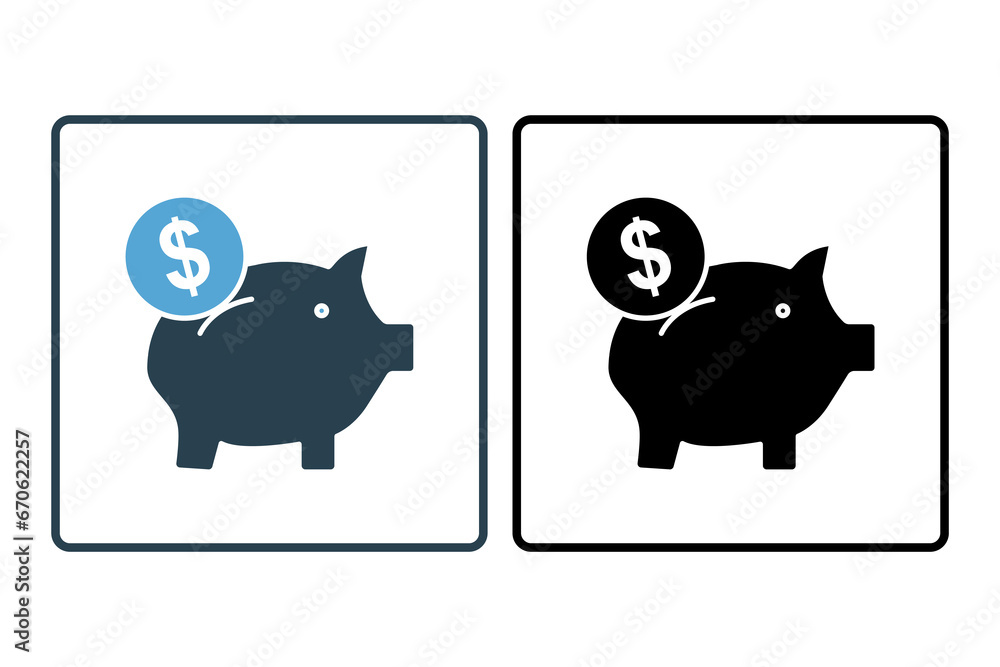 Poster saving icon. icon related to investments and financial concepts. solid icon style. simple vector des