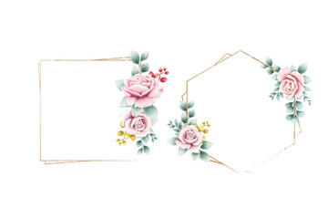 hand painted watercolor floral wreaths collection