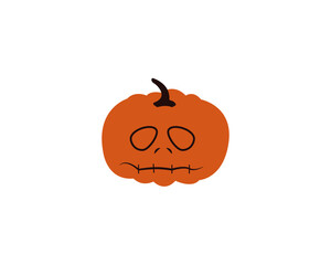 pumpkin icon vector design symbol of Halloween holiday horror.