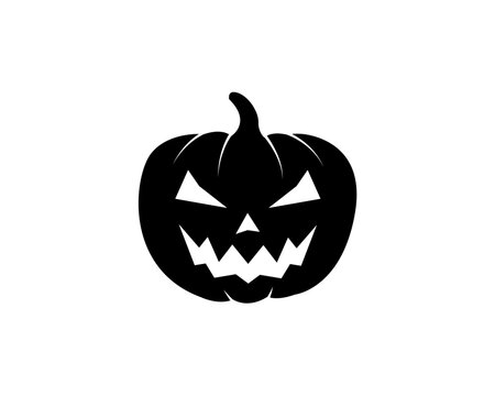 pumpkin icon vector design symbol of Halloween holiday horror.