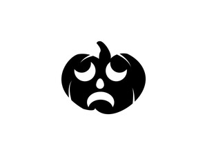 pumpkin icon vector design symbol of Halloween holiday horror.