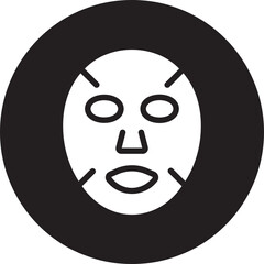 facial mask glyph icon