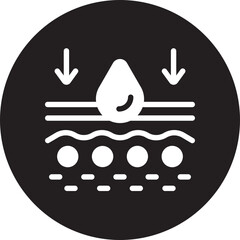 moisturizing glyph icon