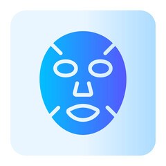 facial mask gradient icon