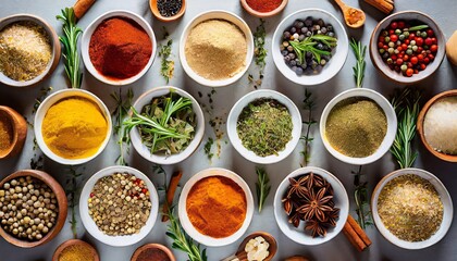 variety of spices and herbs