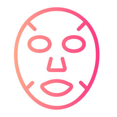 Fototapeta premium facial mask gradient icon