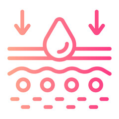 moisturizing gradient icon