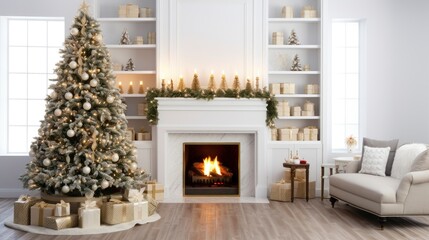 christmas photo of Yuletide Living Room a traditional Santa's workshop