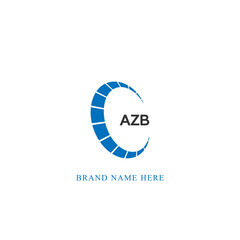 AZB logo. A Z B design. White AZB letter. AZB, A Z B letter logo design. Initial letter AZB linked circle uppercase monogram logo.