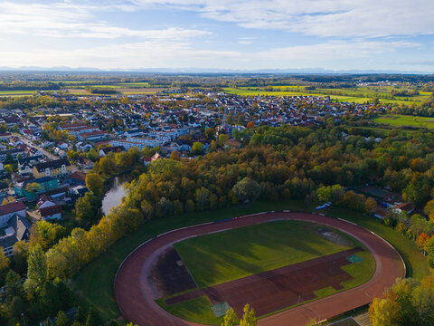 Olching bei M&uuml;nchen von Oben