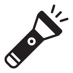 flashlight glyph icon