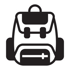 Backpacker glyph icon