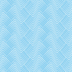 Abstract geometric pattern with stripes, lines. Seamless vector background. White and blue ornament. Simple lattice graphic design
