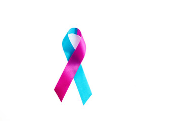 Prematurity awareness ribbon background. World prematurity day.