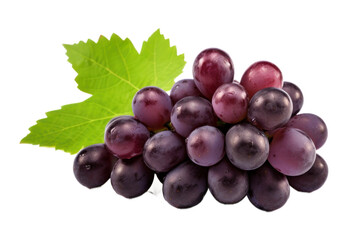 Fototapeta premium Grapes isolated on a transparent background created with Generative AI technology