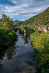 Fototapeta na wymiar The most famous bridge in Corsica, the 