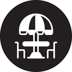 seating glyph icon