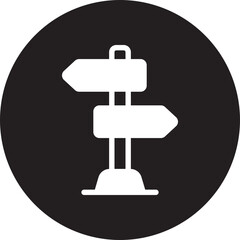 street sign glyph icon