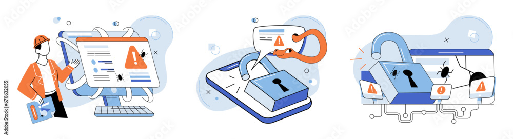 Poster information privacy. vector illustration. datprotection policies are foundation safeguarding confide