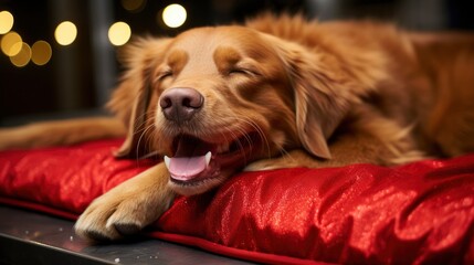 A Dog Enjoying Post-Christmas Belly Rubs Content  , Background Images, Hd Illustrations