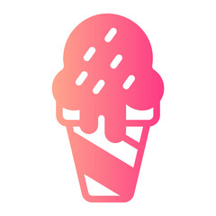 ice cream gradient icon