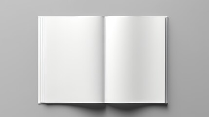 3D Rendering of Opened Blank White A4 Magazine Brochure Mockup
 - obrazy, fototapety, plakaty