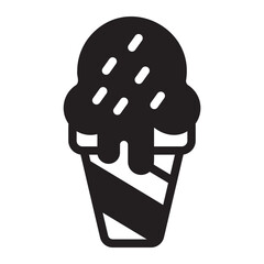 ice cream glyph icon