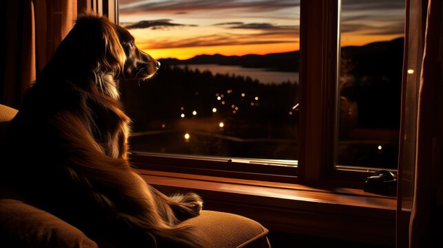 A Dog Waiting For The New Years Countdown , Background Images, Hd Illustrations