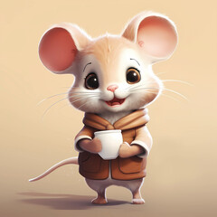Cartoon cute mouse illustration
