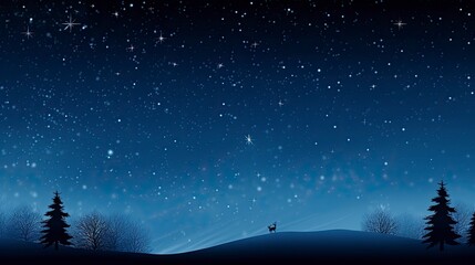 Fototapeta premium christmas background for of Starlit Night a dark sky Christmas celebration