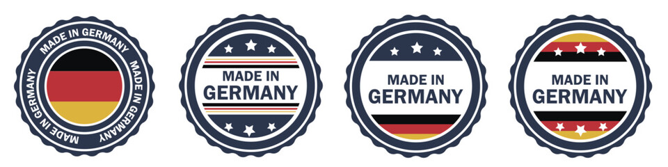 Set of made in germany stamp grunge template