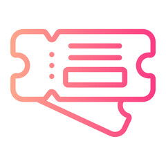 ticket gradient icon