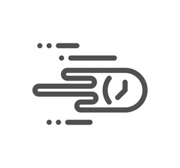 Time related icon outline and linear symbol.	
