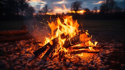 Campfire at Dusk
