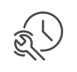 Time related icon outline and linear symbol.	
