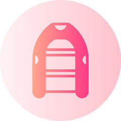 inflatable boat gradient icon