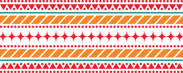 Fotobehang Abstract bright colorful pattern banner design template with tribal aztec style ornament. Ethnic background collection. Ethnic border style seamless pattern. Tribal mexico or african print design art. © Md