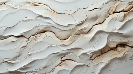 A mesmerizing display of fluid gold and white marbling evokes abstract emotions of wild beauty and elegant chaos