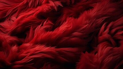 A fiery cascade of crimson plumage, bursting with vibrant energy and embodying the untamed spirit of nature - obrazy, fototapety, plakaty