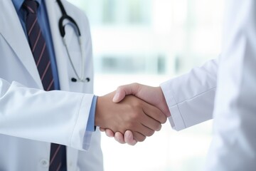 Doctor explains health checkup document of male patient in hospital room or medical clinic Medical and healthcare concept.