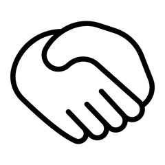 handshake line icon