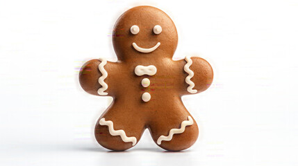 Gingerbread Man. Isolated on a White Background