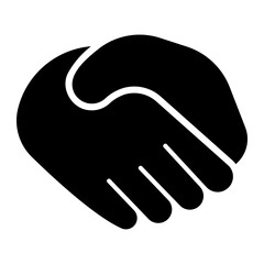 handshake glyph icon