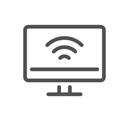 Digital nomad related icon outline and linear symbol.	
