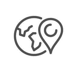 Digital nomad related icon outline and linear symbol.	
