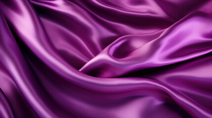 Purple silk satin. Silky shiny fabric. Luxury background