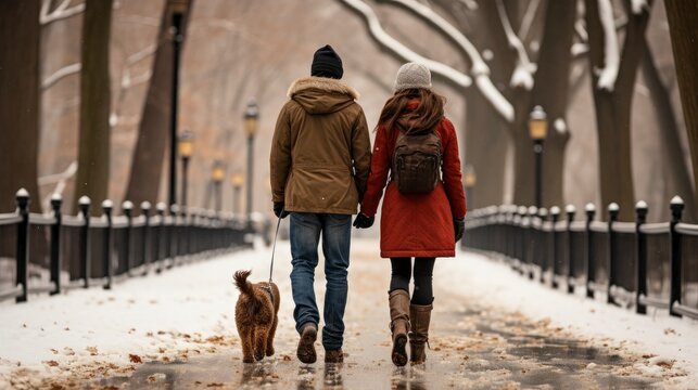 A Post-Christmas Walk In A Snowy Park Refreshing, Background Images, Hd Illustrations